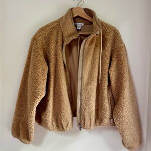 Athleta In The Clouds Teddy Jacket in Sahara/Camel Brown